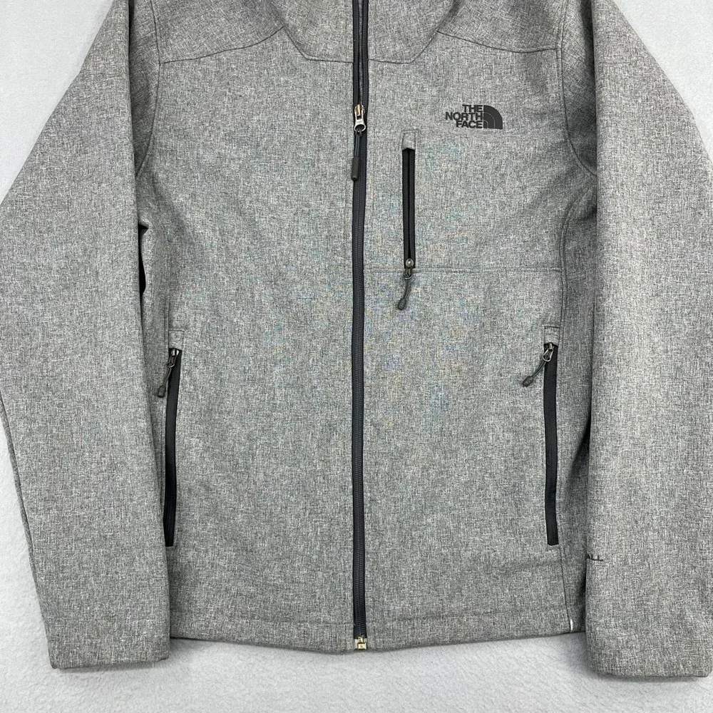 The North Face Mens Windwall Softshell Jacket Grey Heather Full‎ Zip Small